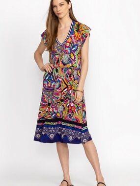 johnny was sheri relaxed knit dress NWT $160 Johnny Was Sheri Relaxed Knit Midi Dress XS